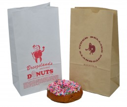 Grease resistant bagel and donut bags
