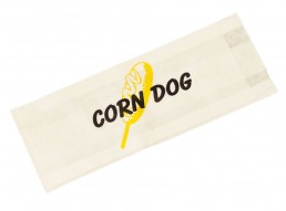 printed grease resistant paper corn dog bag