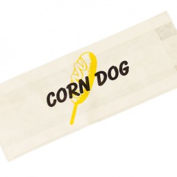 printed grease resistant paper corn dog bag