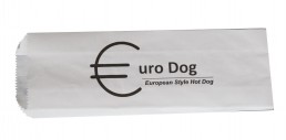 Printed paper bag for hot dogs