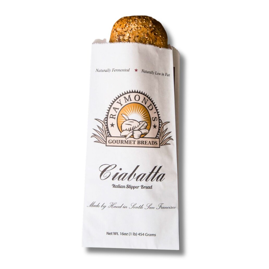 Image of a custom printed paper bread bag.