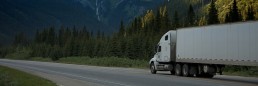 Semi Truck driving