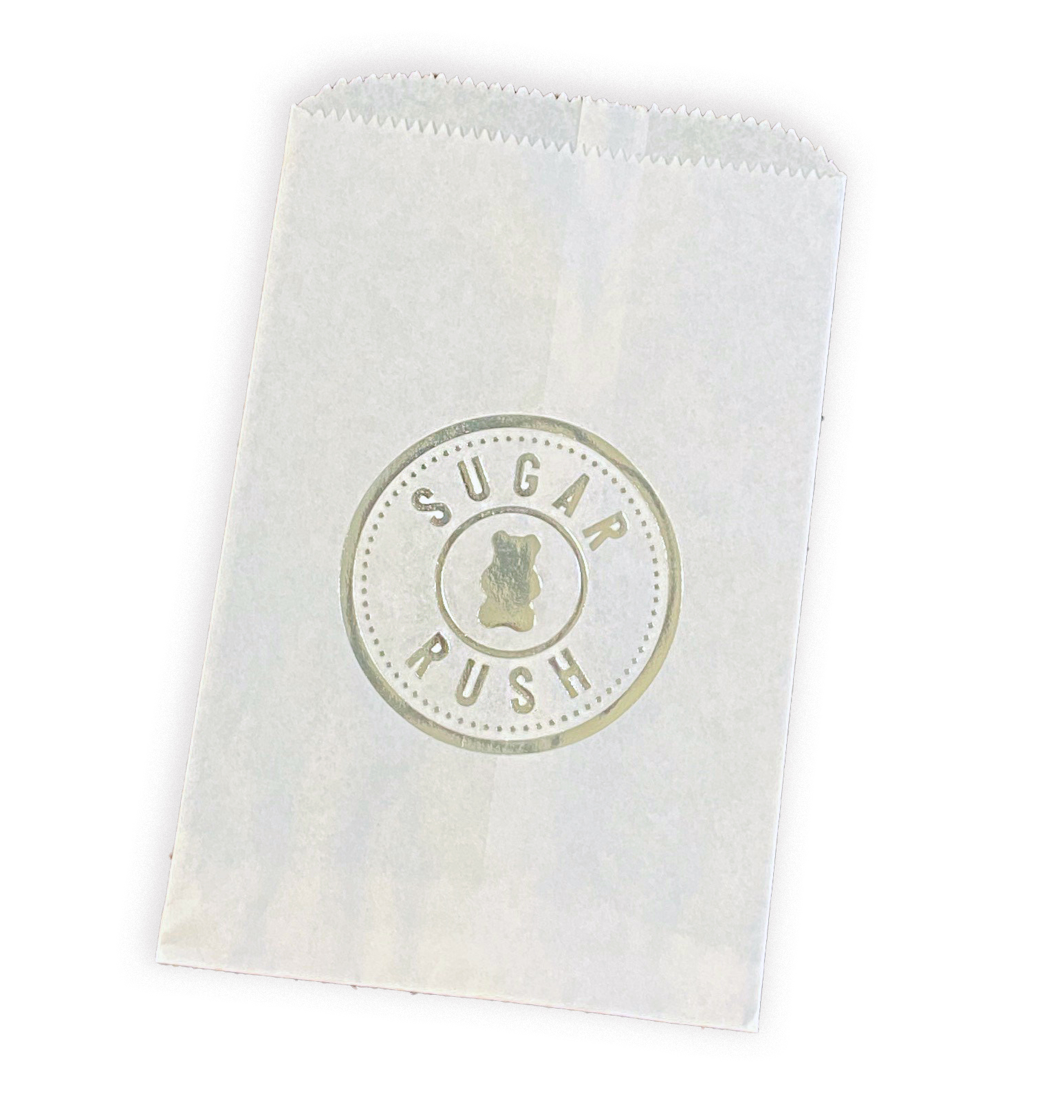 Hot stamped glassine lined gourmet bags