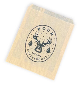 Custom printed grease resistant sandwich bag natural kraft