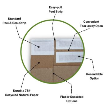 Eco-Natural Lite® Paper Shipping Bags Product Features and Specifications