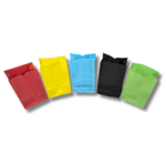 Image of SOS paper bags in various colors.