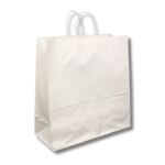 Image of a white handled shopper paper bag.