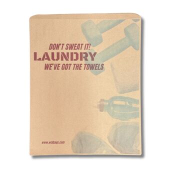 Photo of paper laundry bag in recycled natural.