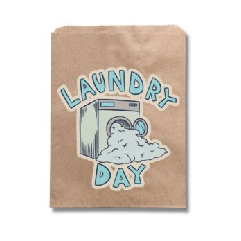 Photo of a paper laundry bag.