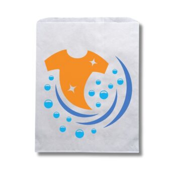 Photo of a paper laundry bag.