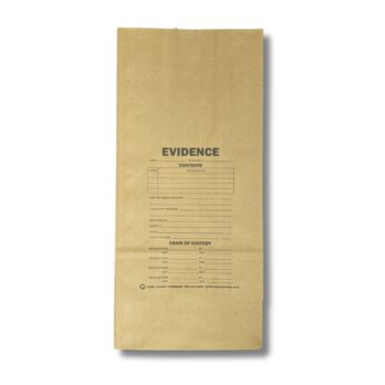 Photo of heavy duty paper evidence bag.