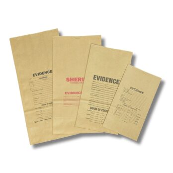 Photo of paper evidence bag.