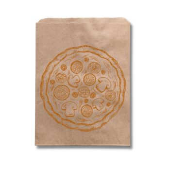 Photo of a paper pizza bag.