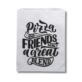 Photo of a paper pizza bag.
