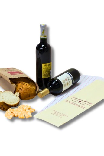 Photo of paper wine and liquor bags.