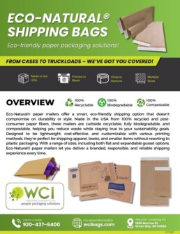 Preview image of Eco-Natural Shipping Bag product flyer.