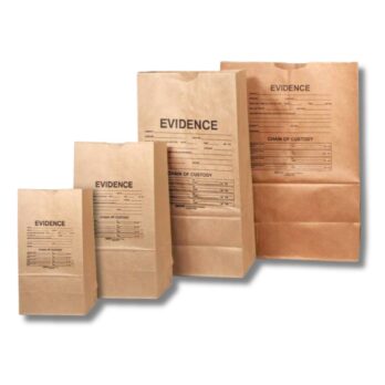 Image of various sized paper evidence bags.