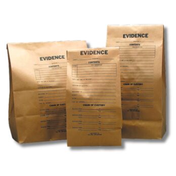Image of various sized paper evidence bags.