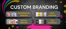 Image of various printing methods for customized branding.