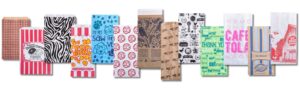 Image of flexographic printed paper bags.