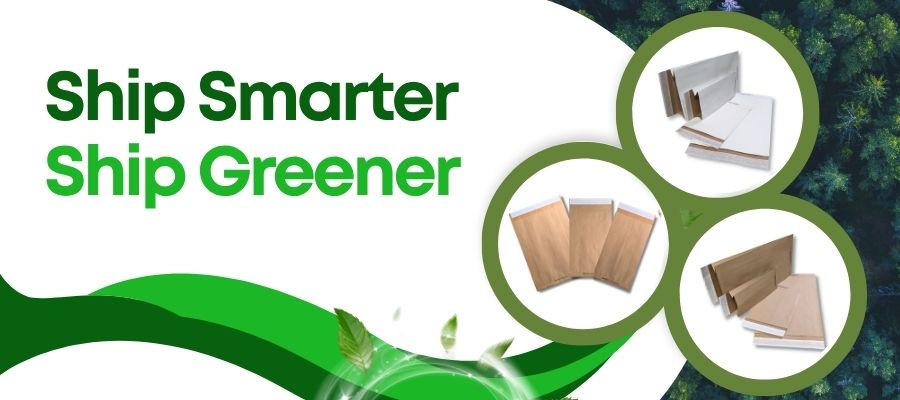 Image of eco-friendly and sustainable paper shipping bags.