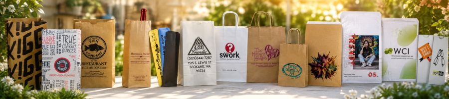 Paper packaging with branding for retail.